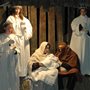 a live Nativity with Jesus, Joseph and Mary