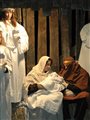 a live Nativity with Jesus, Joseph and Mary