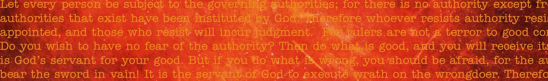 Text of Romans 13 on grunge