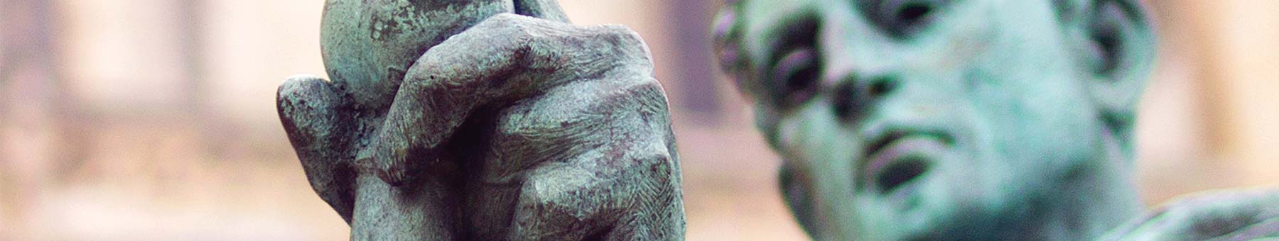 detail of a photograph of a statue of Constantine the emperor