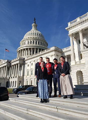Students from the Bruderhofs high school  visit Washington to work with the Save the Children Action Network.