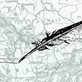 Old map of Moravia with quill pen