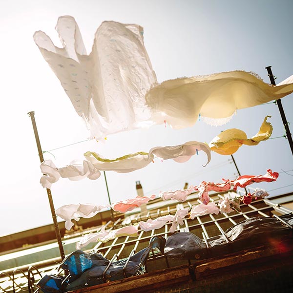 Clothes on a line