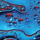 blue and red oil on water