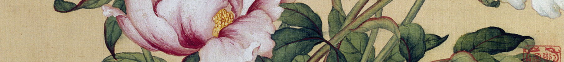painting of a pink flower and leaves