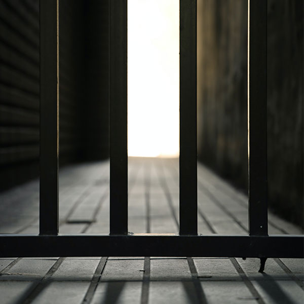 black and white prison bars