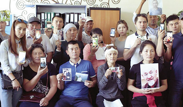 family members of detained Uighurs