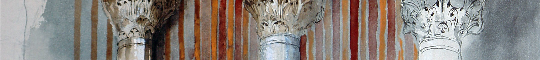 illustration of marble inlaying on pillars