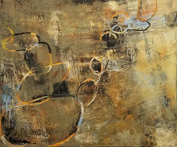 earth-toned abstract painting