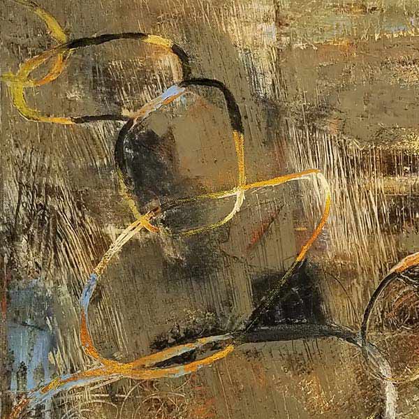 earth-toned abstract painting