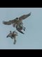 three falcons in the sky