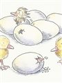illustration of chicks hatching from eggs