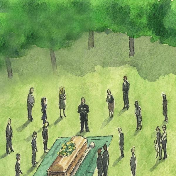 illustration of a man wearing a mask