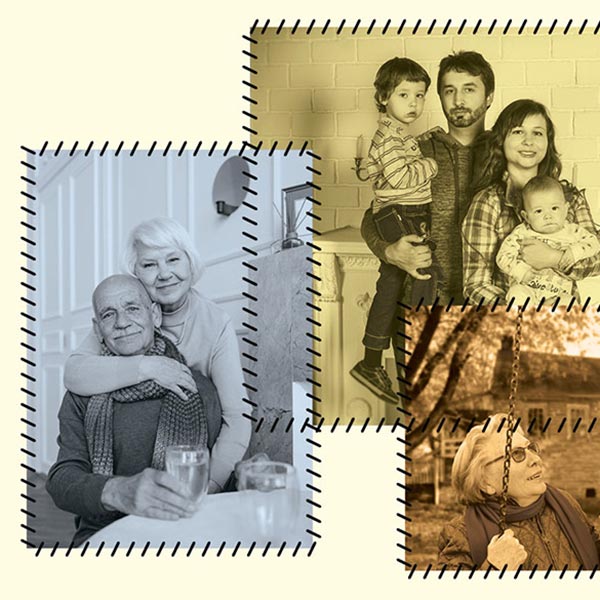 family photos stitched together