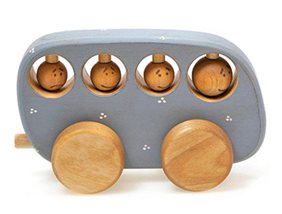 a wooden toy car