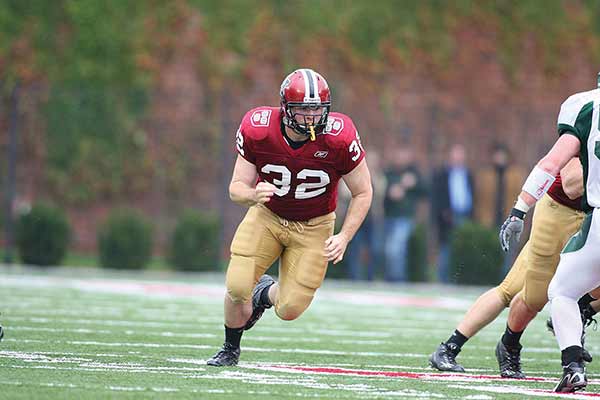 The author as starting fullback for Harvard