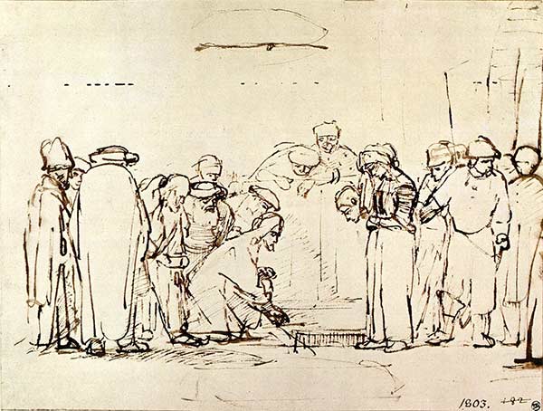 Rembrandt Harmenszoon van Rijn, Jesus and the Adulteress