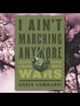 front cover of I Ain't Marching Anymore against a pink flowery background