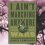 front cover of I Ain't Marching Anymore against a pink flowery background