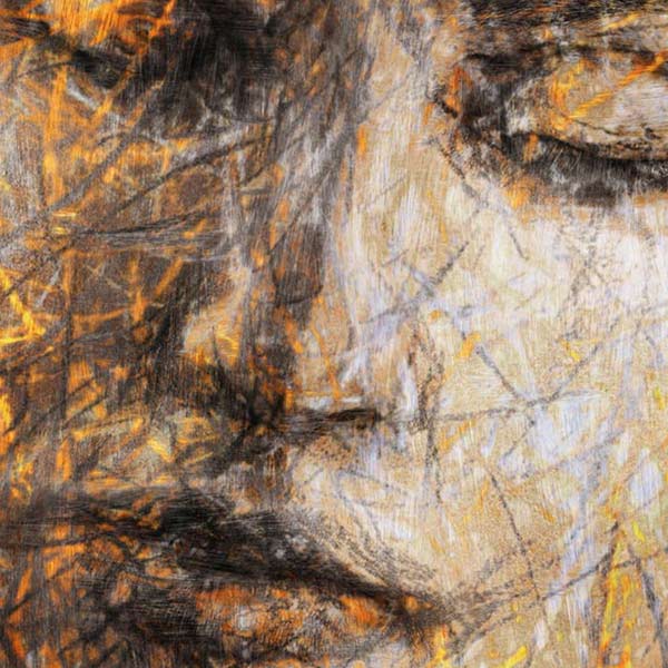 drawing of a woman's face