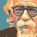 colorful illustration of Abraham Joshua Heschel