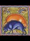 image from illuminated manuscript of two pigs