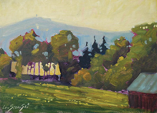 Len Stomski, Greylock from 116, oil on gessoed panel