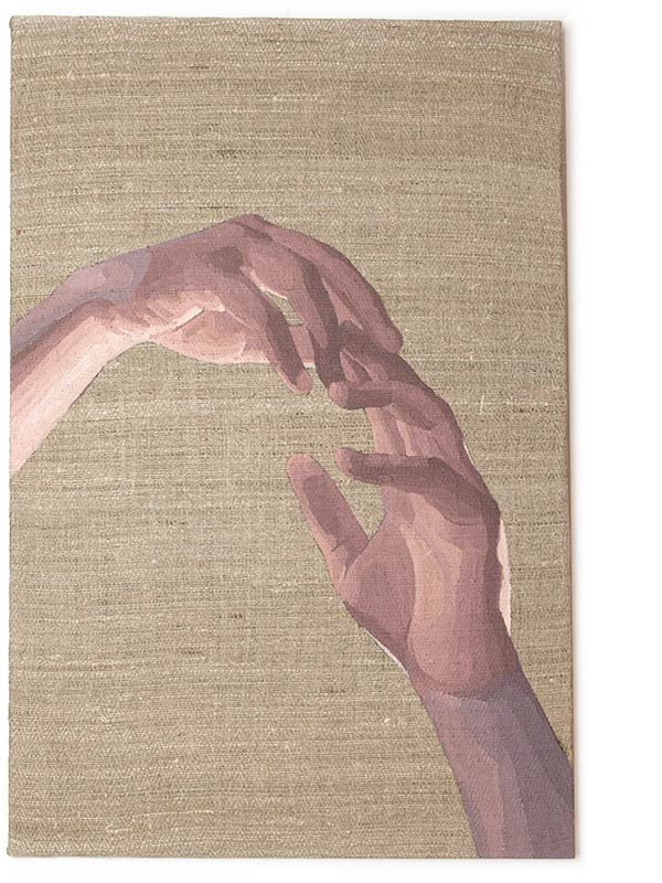 Taquen, The Self, acrylic on handwoven fabric