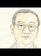 ink and watercolor drawing of Toyohiko Kagawa
