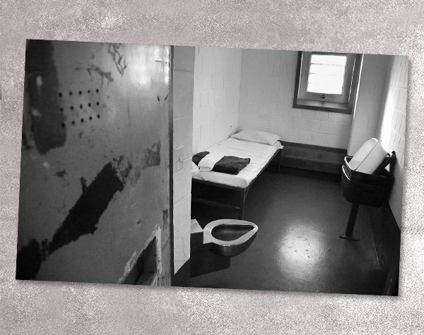 A solitary confinement cell (Rikers Island, New York). The size of the cells in which Shoatz was held continuously from 1991 to 2014 was ca. 64 to 80 square feet.