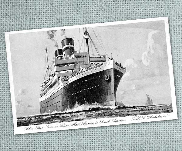 Operated by England’s Blue Star Line, the Andalucia Star, which carried Bruderhof refugees across the Atlantic in 1940, was torpedoed off West Africa two years later.