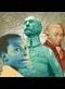 collage of a young Rwandan student, Richard Kandt, and Immanuel Kant against a map of Rwanda
