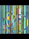 colorful striped painting of a wheelchair