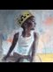 painting of a smiling Black boy wearing a gold crown