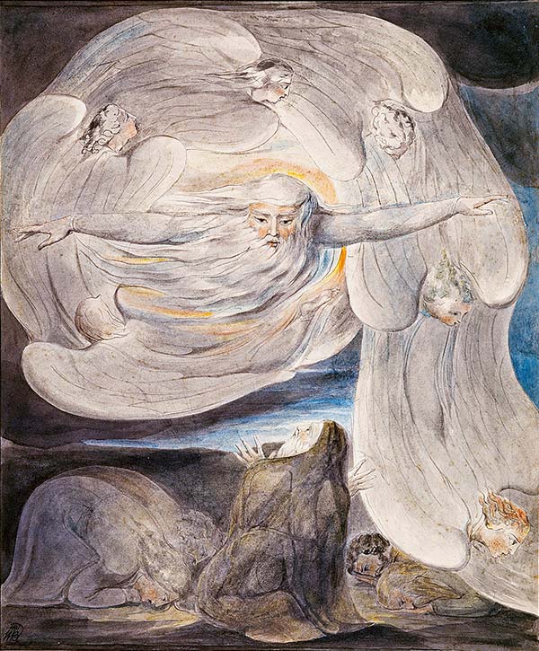 illustration by William Blake of God speaking to Job from the book of Job
