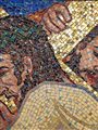 mosaic of Simon helping Christ carry the cross