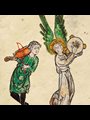 images from old illuminated manuscripts showing people playing instruments