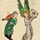 images from old illuminated manuscripts showing people playing instruments