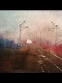 painting of telephone wires and a railroad