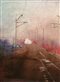 painting of telephone wires and a railroad