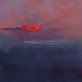 painting of a scarlet cloud in a purple sky