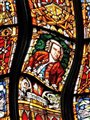 stained glass image of J. S. Bach at the Thomaskirche in Leipzig (modified)