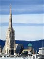 skyline of Vienna showing the Stephansdom cathedral spire