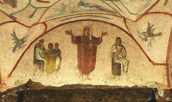 Praying woman, Catacomb of Priscilla, Rome AD 200–400
