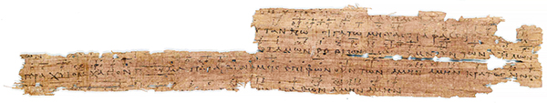 The Oxyrhynchus hymn, on a third-century papyrus scrap