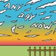 cartoon illustration of clouds spelling out Any Day Now