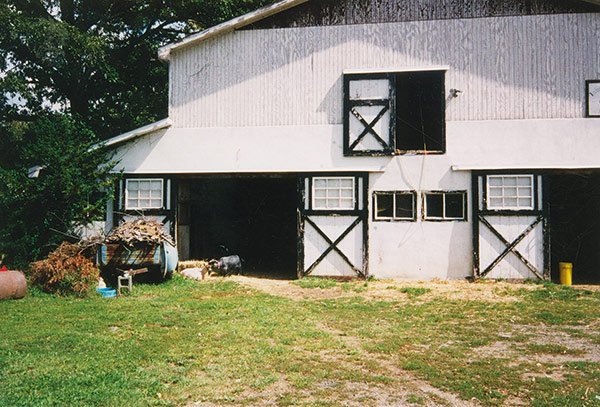 exterior of a barn at the Fox Hill community