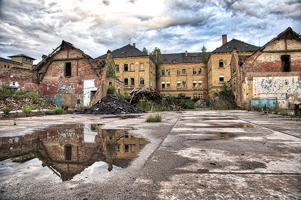 derelict buildings in Leipzig, Germany