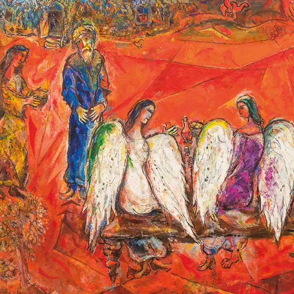 painting of Abraham offering hospitality to angels