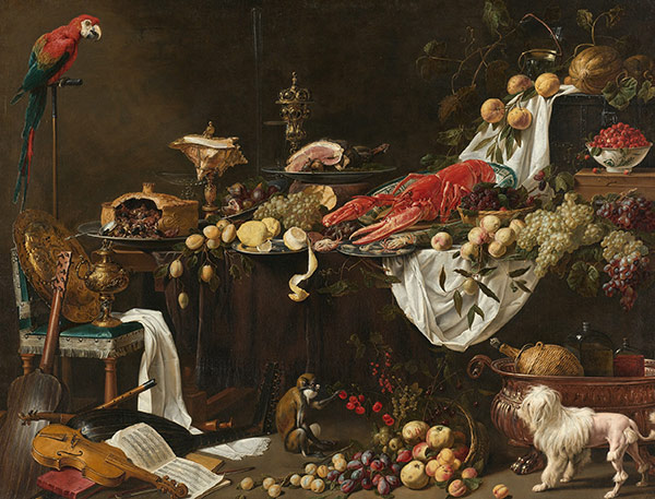 a banquet table covered with delicious food
